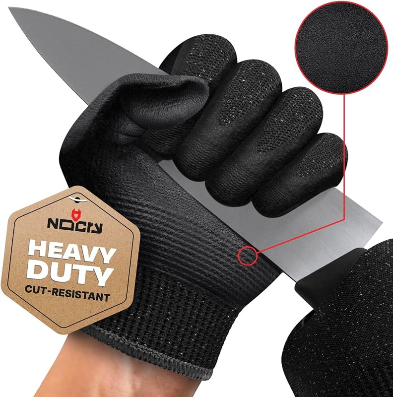 NoCry Professional Cut Resistant Work Gloves Firm Grip and Waterproof Palms | Touchscreen, Reinforced Thumb Crotch, Breathable Knit, Jobsite and Workshop Protection, Professional Cut Proof Work Gloves