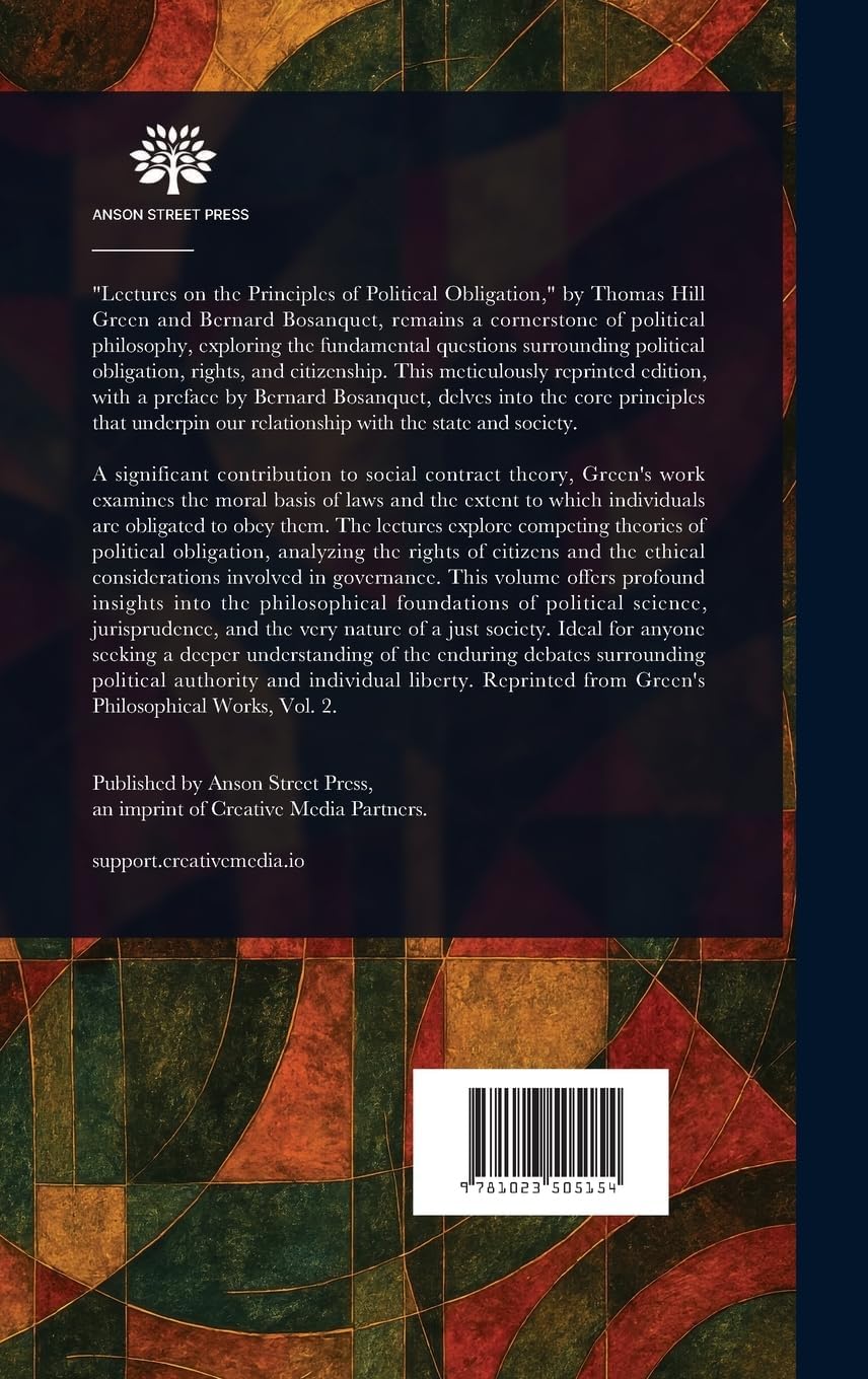Lectures on the Principles of Political Obligation