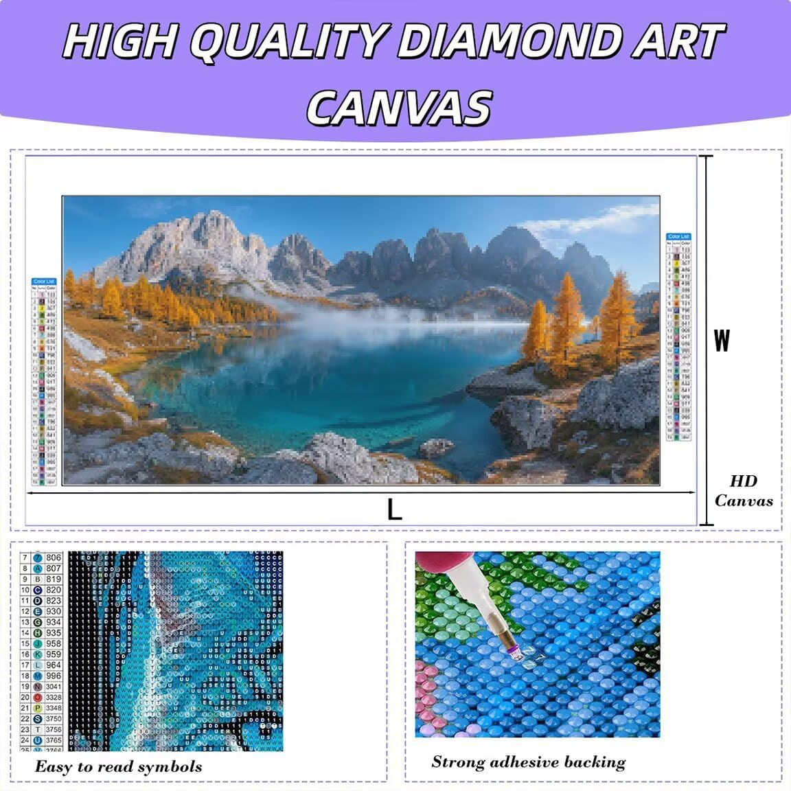 Diamond Painting Groß XXL 200x100cm, Diamond Painting Landschaft -0247