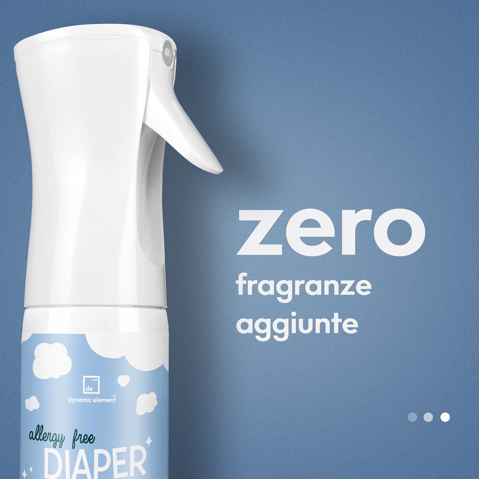 Spray deodorante senza profumo per bidone dei pannolini – Formula minerale sicura per neonati, 266 ml
