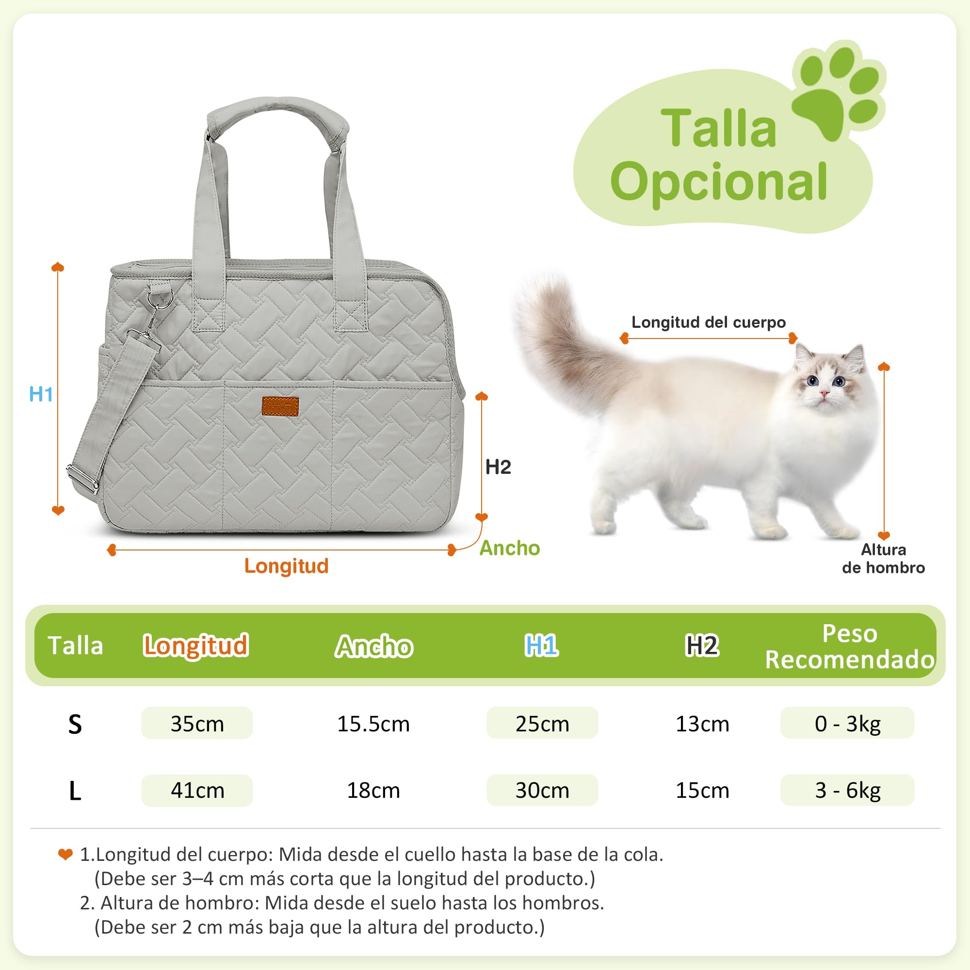 ALLSOPETS Transportín para Gatos y Perros Pequeños, Bolso de Mano Plegable con Correa de Seguridad Ajustable, Accesorios de Viaje para Mascotas para Viaje (Gris Estrellado, L)