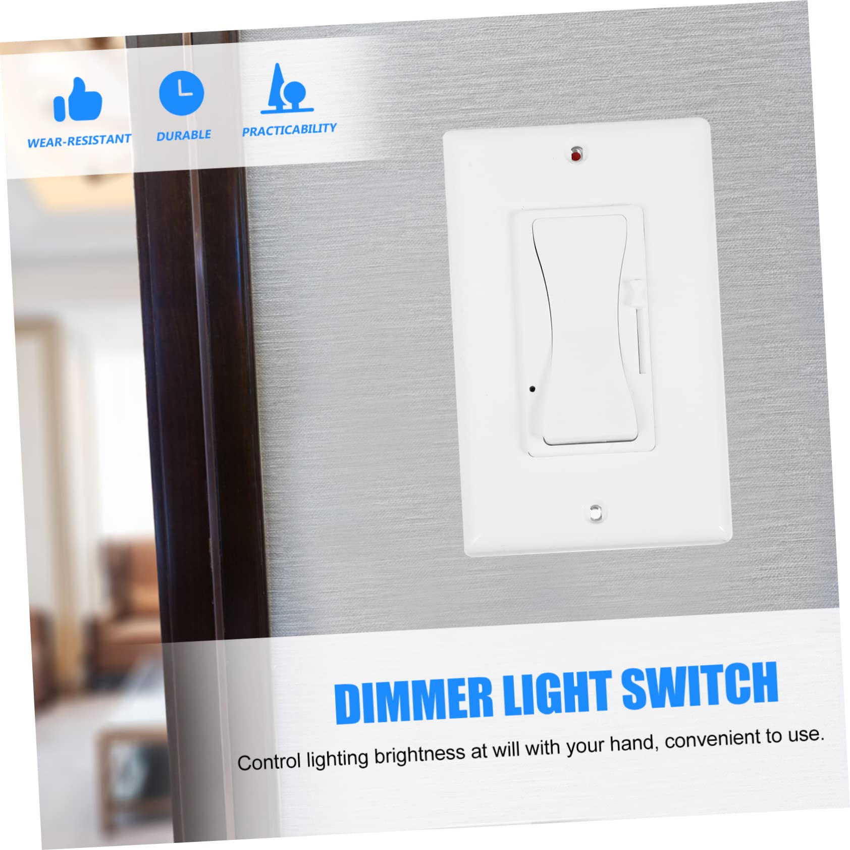 NUOBESTY 2 Pièces Variateur de LED Max avec Indicateur Électrique à Glissière pour Lampes Dimmables Compatible avec