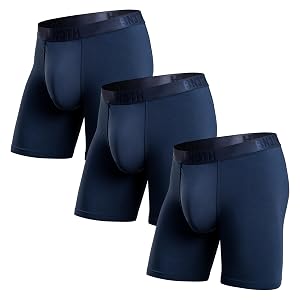 BN3TH Mens Classic Icon Boxer Briefs with 3-D Pouch - Breathable Anti-Chafing Ultra-soft Sustainable Premium Athletic Underwear No-Roll