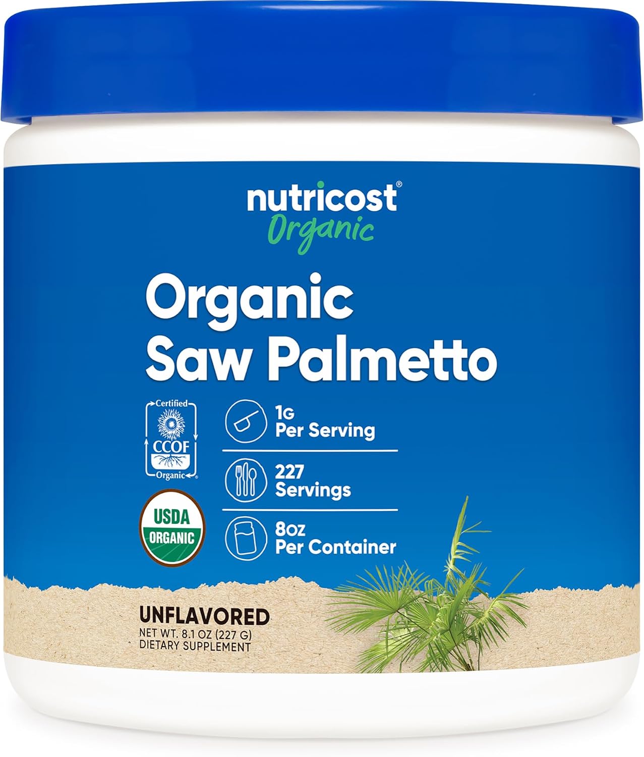 Nutricost Organic Saw Palmetto Powder 8.1oz