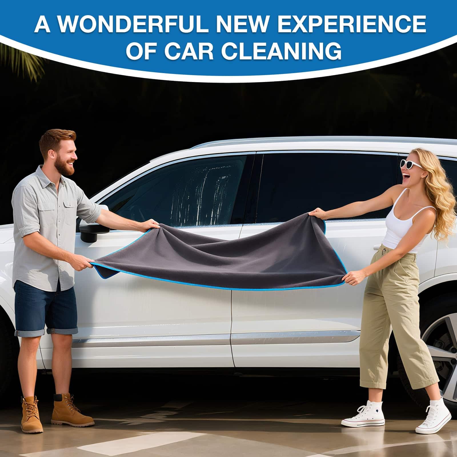 Toalla de microfibra extra grande de 71 x 24 pulgadas para coche, paño de lavado ultra absorbente, diseñado específicamente para coches de secado rápido, sin desprendimiento, sin rayas