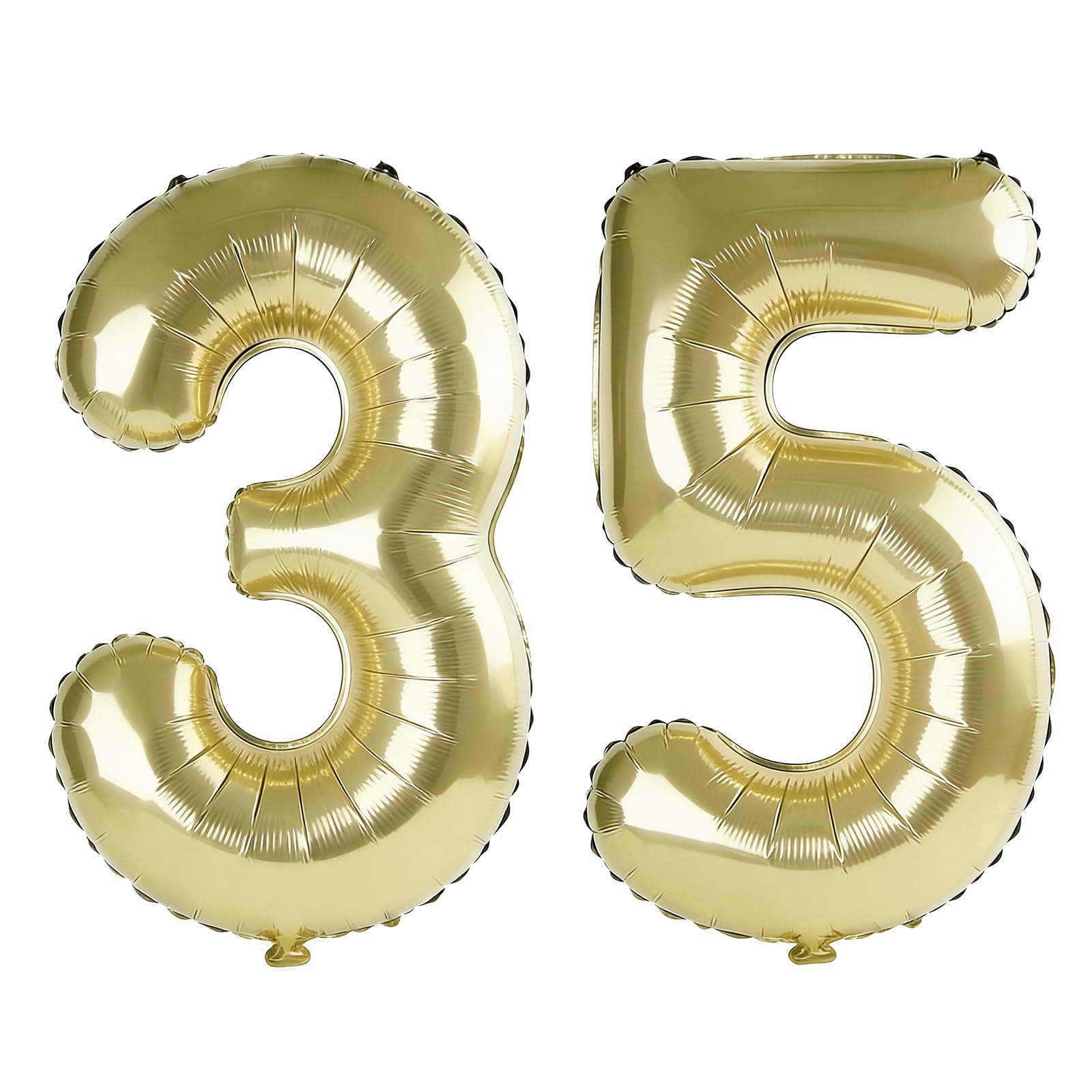 40 Inch Number 35 Balloons for 35th Birthday Party Decorations,0-100 Champagne Gold Large No.35 Digital Balloons for Women Men and Her Him, Helium Foil Number Balloons for Wedding Anniversary — image 1