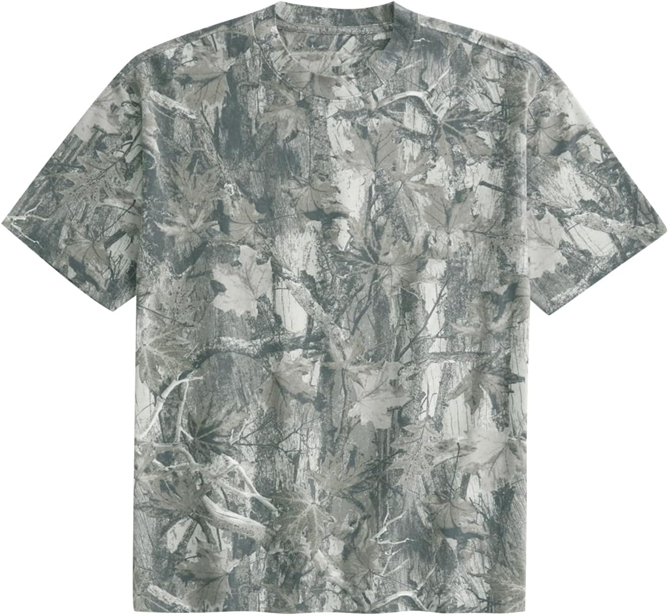 Camo Shirt for Men Women Maple Leaf Print Crewneck T Shirts Summer Tops Graphic Streetwear Y2k Camouflage Unisex Tee