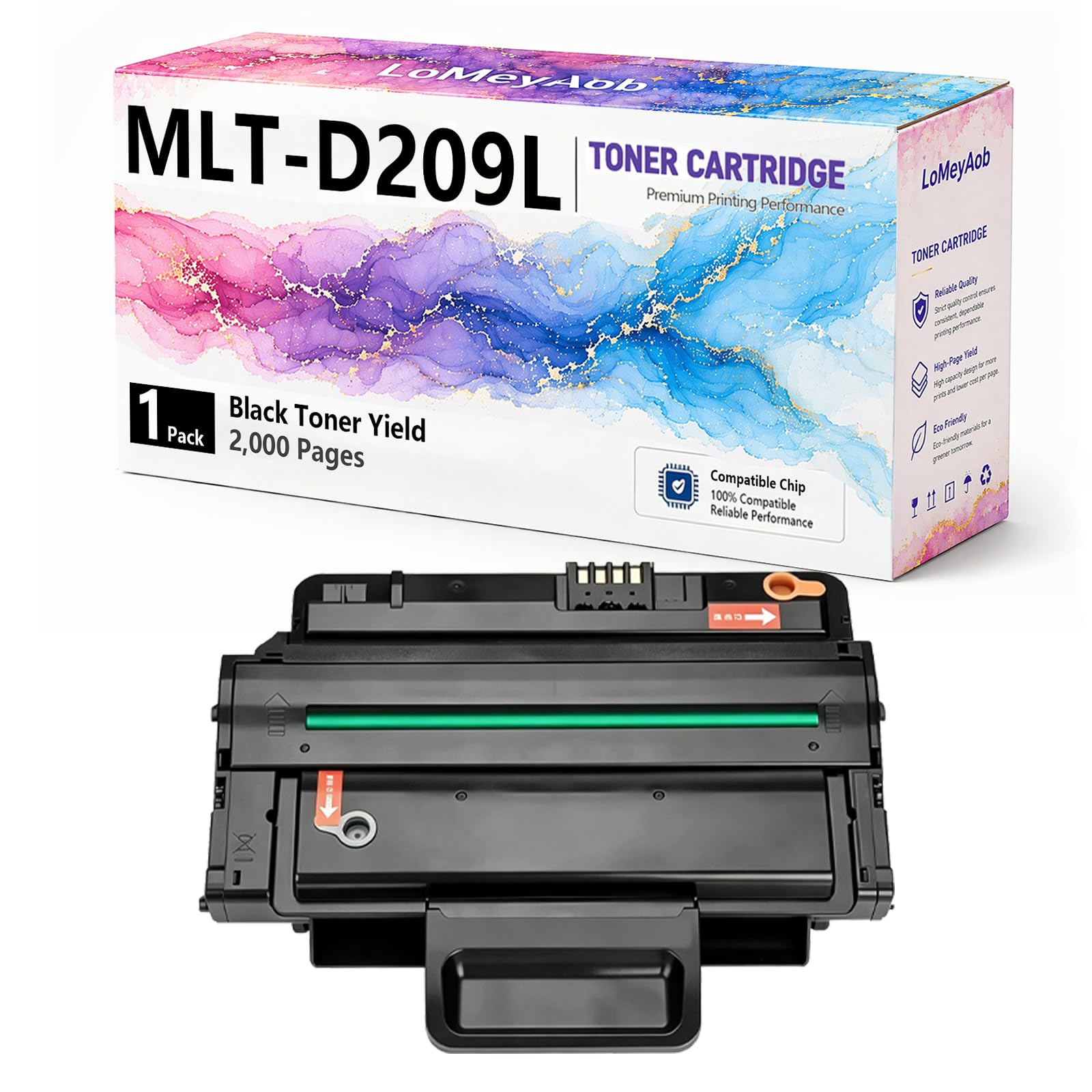 Cartuccia di toner MLT-D209L, sostituzione nera ad alta resa per la stampante Samsung LaserJet SCX-4824 4826 4828FN 2855, Stampe ad alta velocità, rendimenti elevati,1Pack