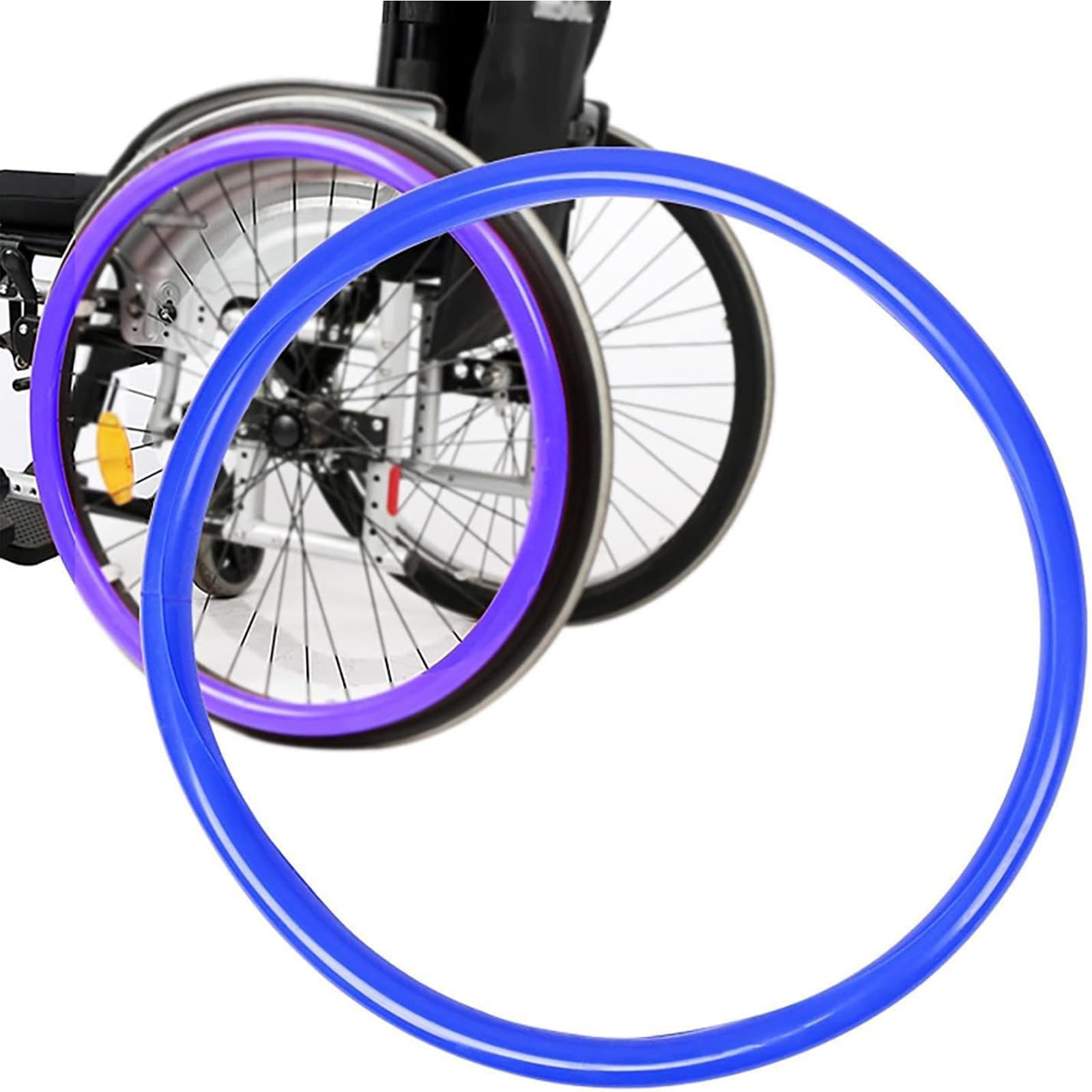 Fundas para Aros De Sillas De Ruedas, 22 Pulgadas / 24 Pulgadas Fundas para Aros De Sillas De Ruedas Antideslizantes Y Resistentes Al Desgaste, Accesorios para Sillas De Ruedas,001,22in