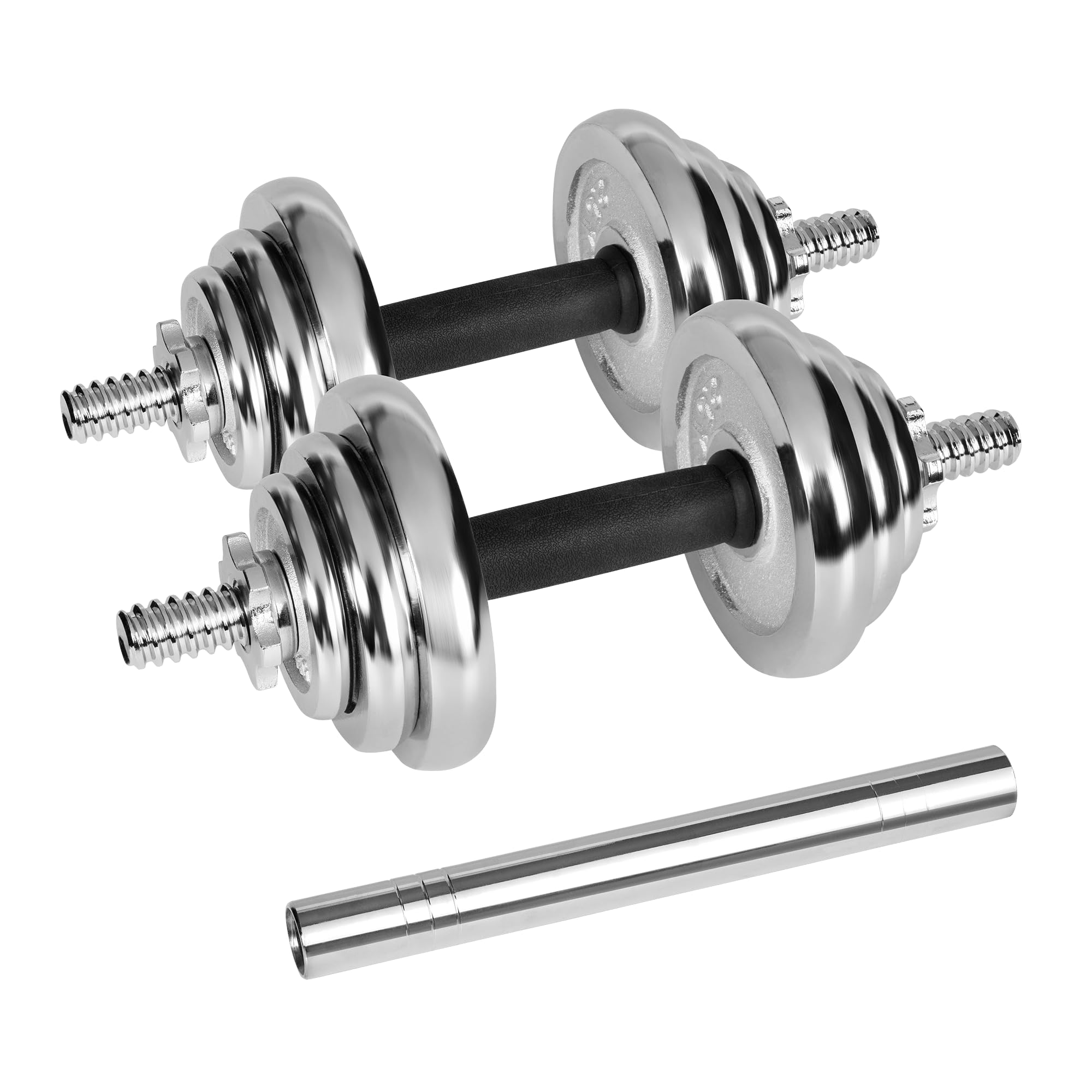 Rebel Electro Hantle Żeliwne Chromowane w Walizce z Gryfem Zestaw 20kg Regulowane RBA-2326-20