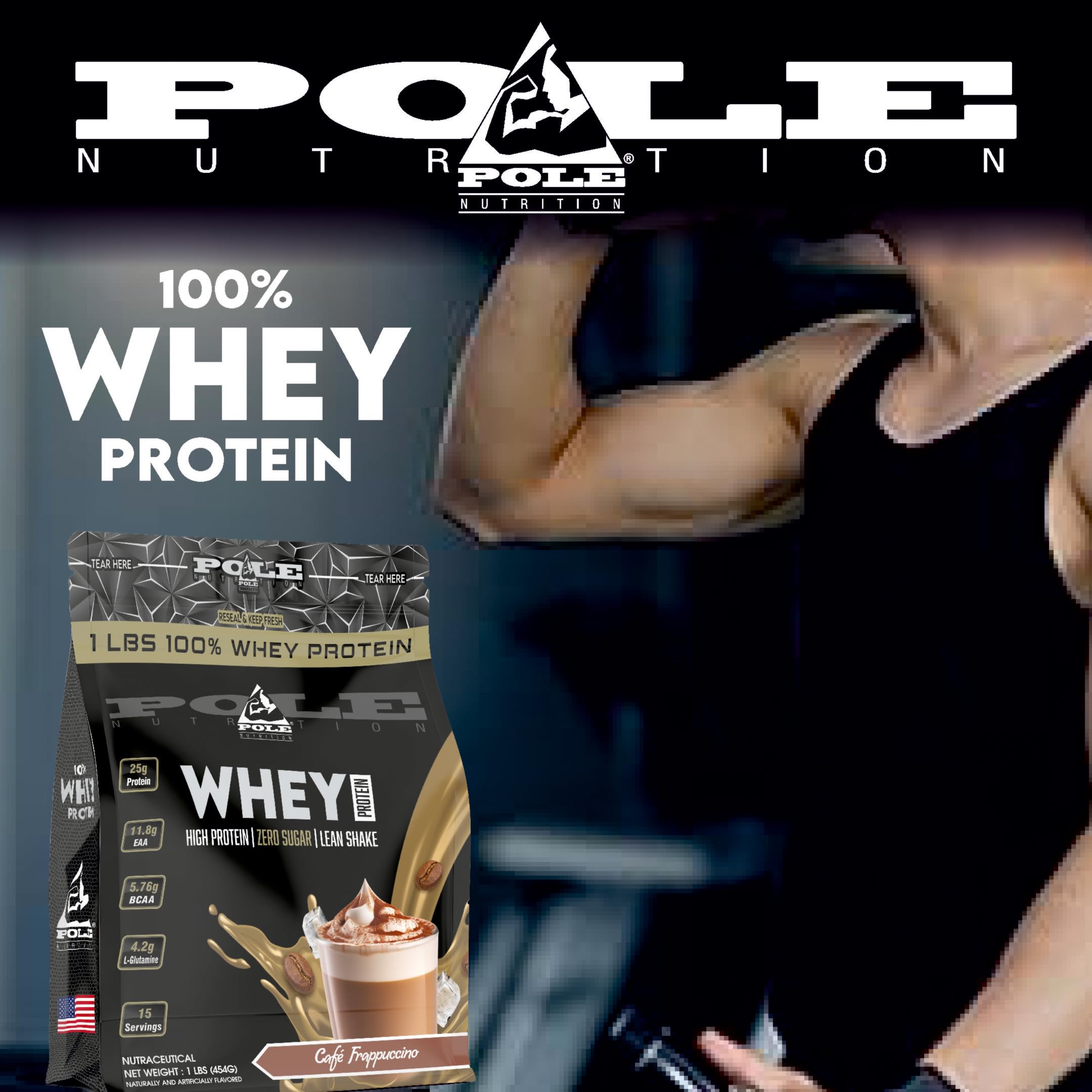 Pole Nutrition Whey Protein | Lean Muscle Shake | High Protein, Zero Sugar | 1 Lbs (454g) | Supports Recovery & Muscle Growth (1 lbs, TIRAMISU CAKE) — Amazon image 5