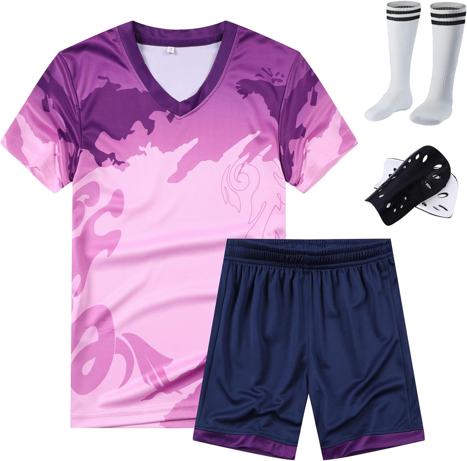 Children's football jersey set, team uniform, training wear, short-sleeved shirt, for boys and girls