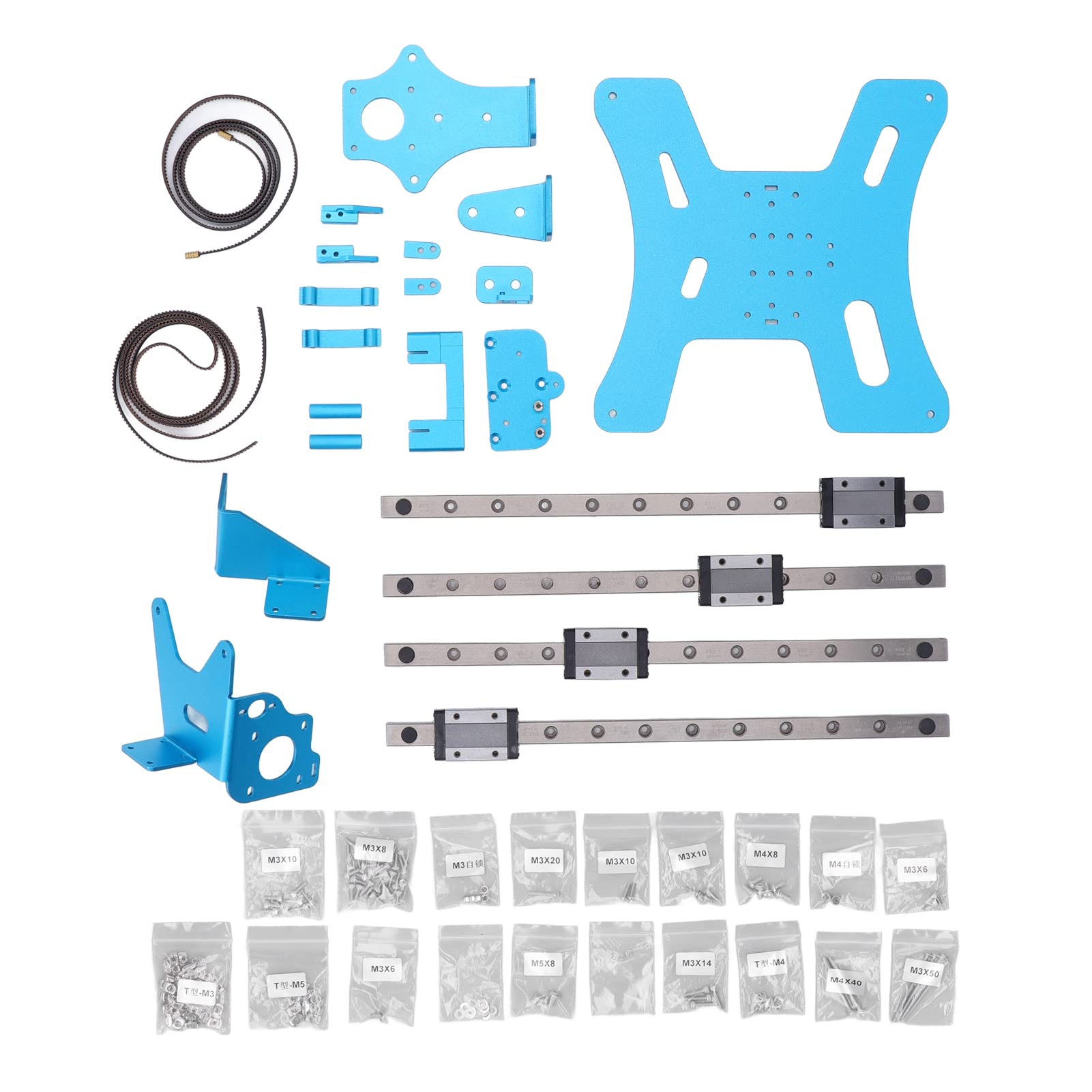 300 Mm Lineaire Geleiderkit Voor Ender 3 Pro / V2 – Aluminium, Slijtvast, Met Riemen, Schroeven En Geleiderails, Eenvoudig Te Installeren – Upgrade Voor 3D-printer