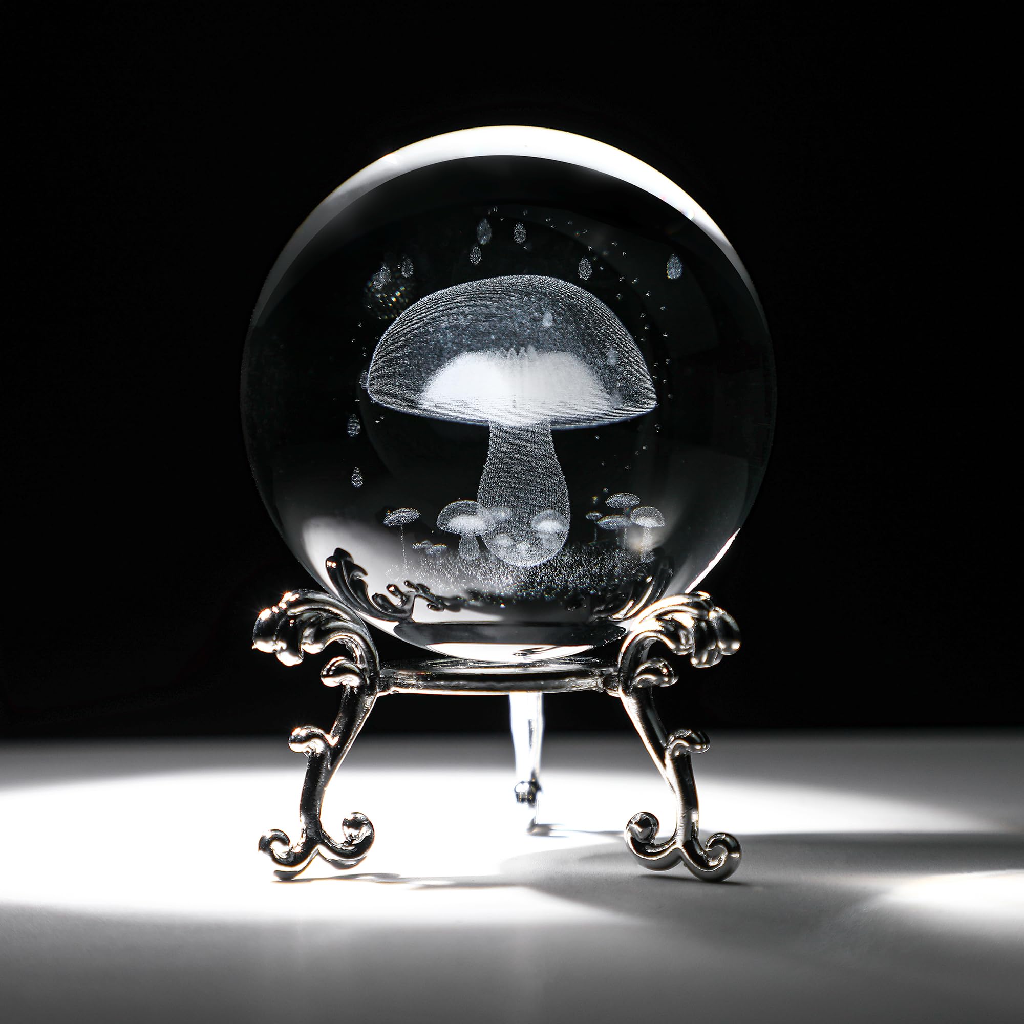 Amazon.com: HDCRYSTALGIFTS 3D Mushroom Crystal Ball 60mm Laser