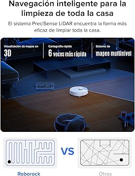 roborock Q7 L5 (Versión Mejorada del Q5 Pro) Robot Aspirador y Mopa Doble Sistema Antienredos, Succión HyperForce de 8,000 Pa, Navegación Precisa, Rendimiento de Nivel Básico (Q7 L5 Blanco)4