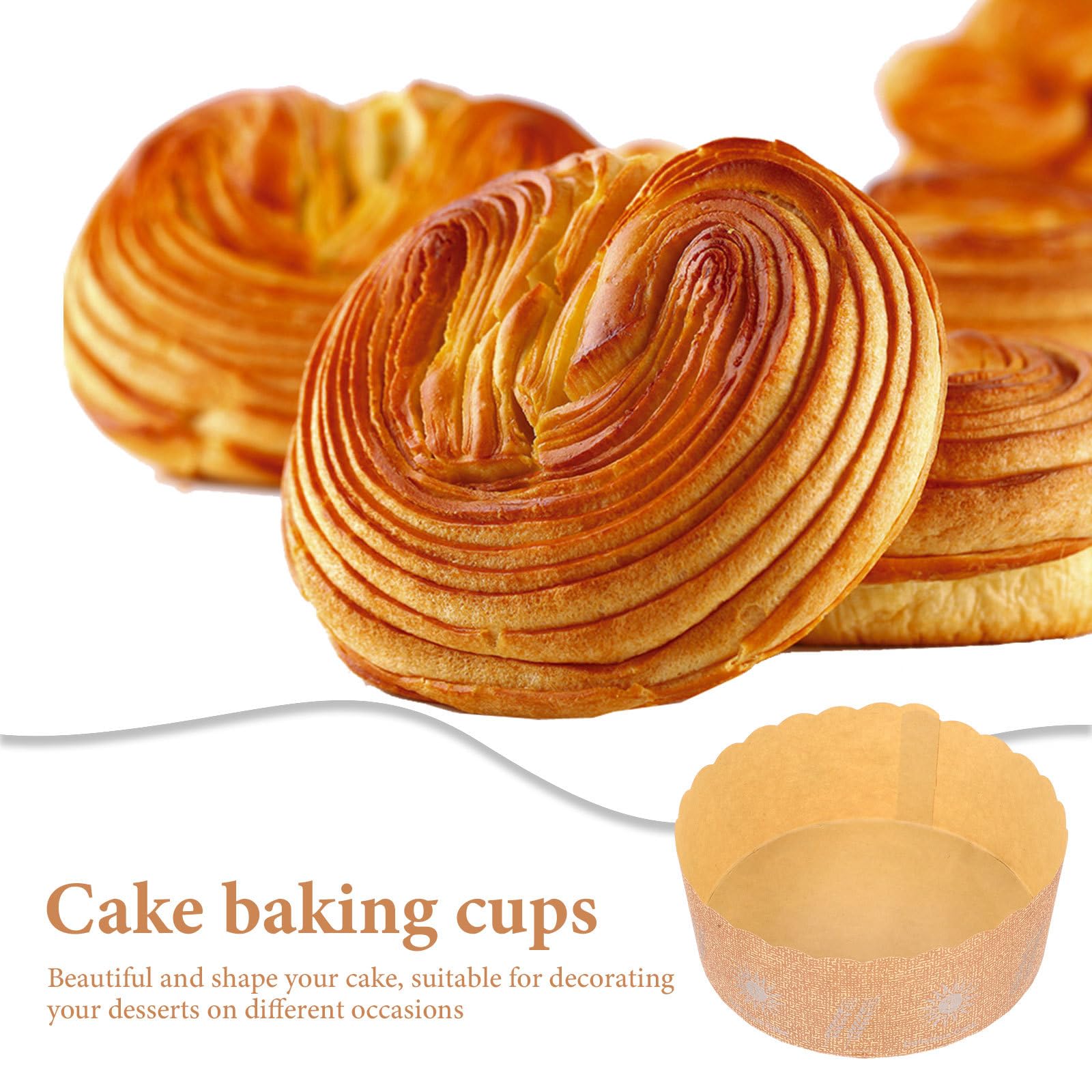100 Braune Cupcake Papierförmchen aus Papier Hitzebeständig und Formstabil Kreative Backbecher zum Backen für Hochzeitstortendeko