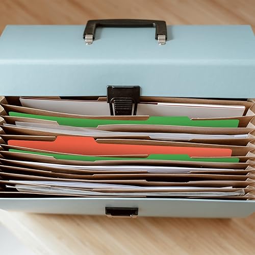 Miniatura 6 de Juego de 25 guías de archivos con pestañas superiores divisores de gabinete de archivos de tamaño carta con alfabeto de 15 pestañas de corte guías