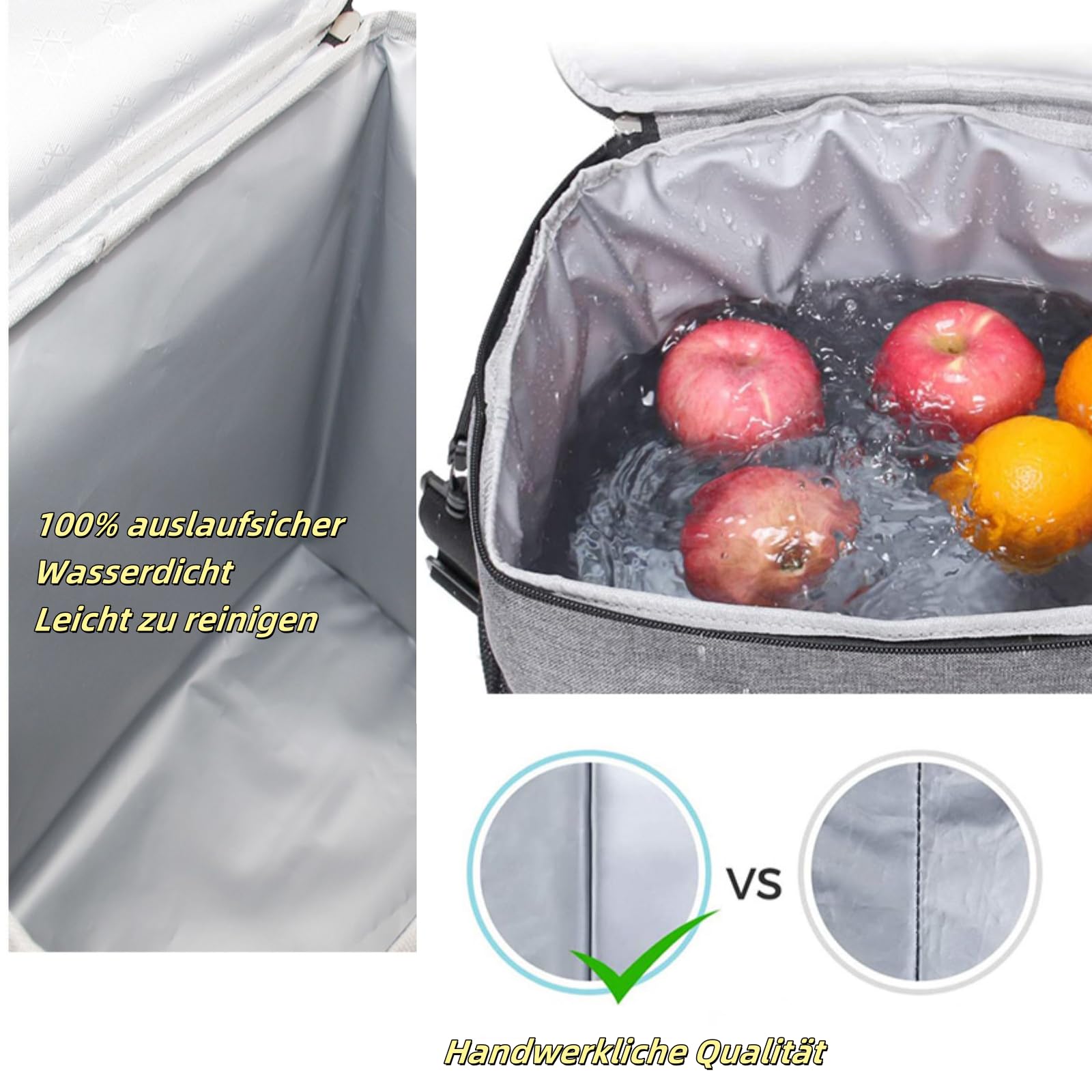 Bolsa de almuerzo, bolsa isotérmica, bolsa de picnic, bolsa de almuerzo, bolsa de almuerzo, bolsa para botellas de vino y cerveza, bolsa de almuerzo aislada, bolsa grande nevera a prueba de