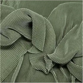 Tecido plissado tecido elástico linha textura elástica listras finas tecido designer para calças sociais terno costura 150 cm largura M105F2 (verde)