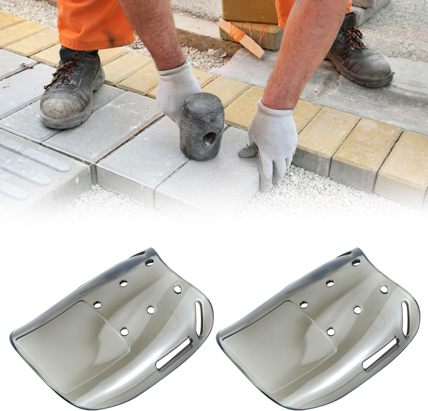 QWORK Metatarsal Guards for Safety Shoes and Boots - Metatarsal Shield Footwear Attachment, Universal Size, 20 Pairs