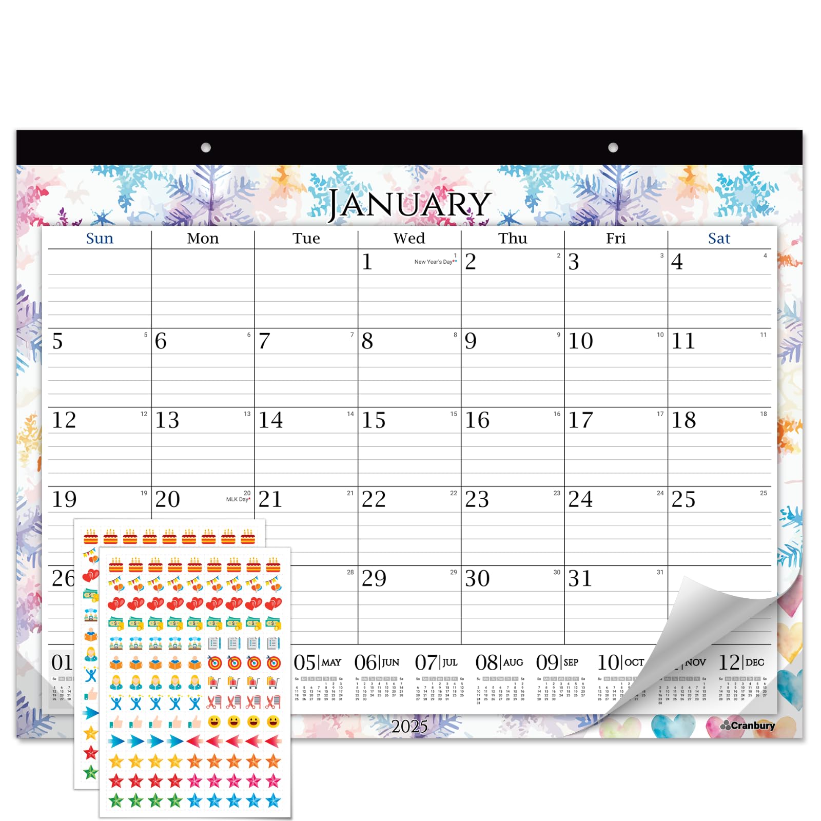 CRANBURY 22x17 Desk Calendar 2025