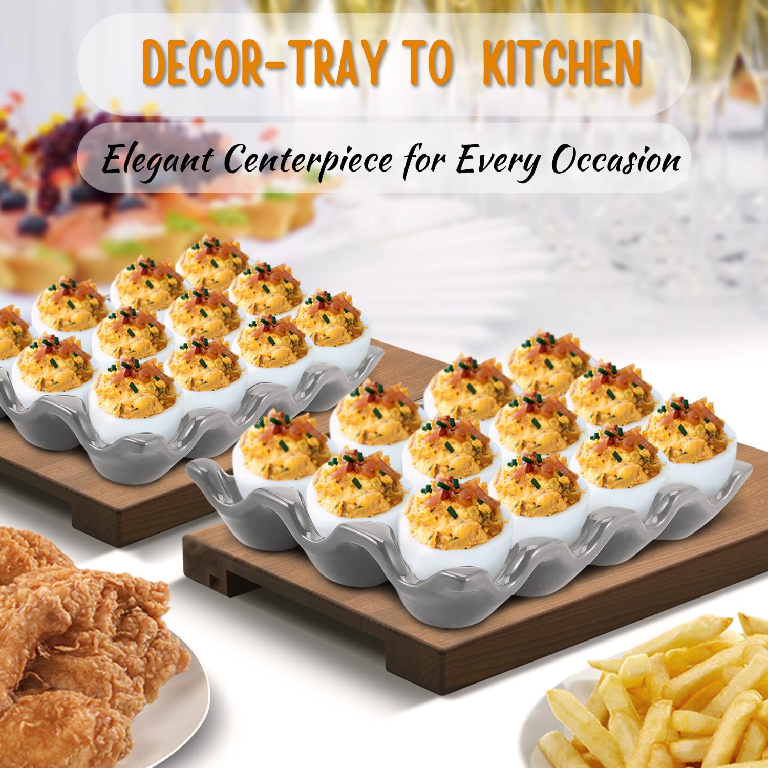 Flexzion 12-Cup Ceramic Egg Holder - Image 2