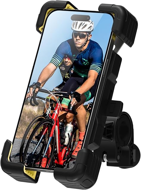 2023 uchwyt na telefon komórkowy, rower, blokada samochodowa 100 mph, wojskowy uchwyt na telefon komórkowy, motocykl, montaż 5 sekund, uniwersalny uchwyt na kierownicę do iPhone 14, Samsung S23,