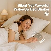 Vista 2 de REACHER Travel Vibrating Alarm Clock for Heavy Sleepers Adults, Silent, Dual Alarm Clock, Compact Under Pillow Bed Shaker, Rechargeable Battery