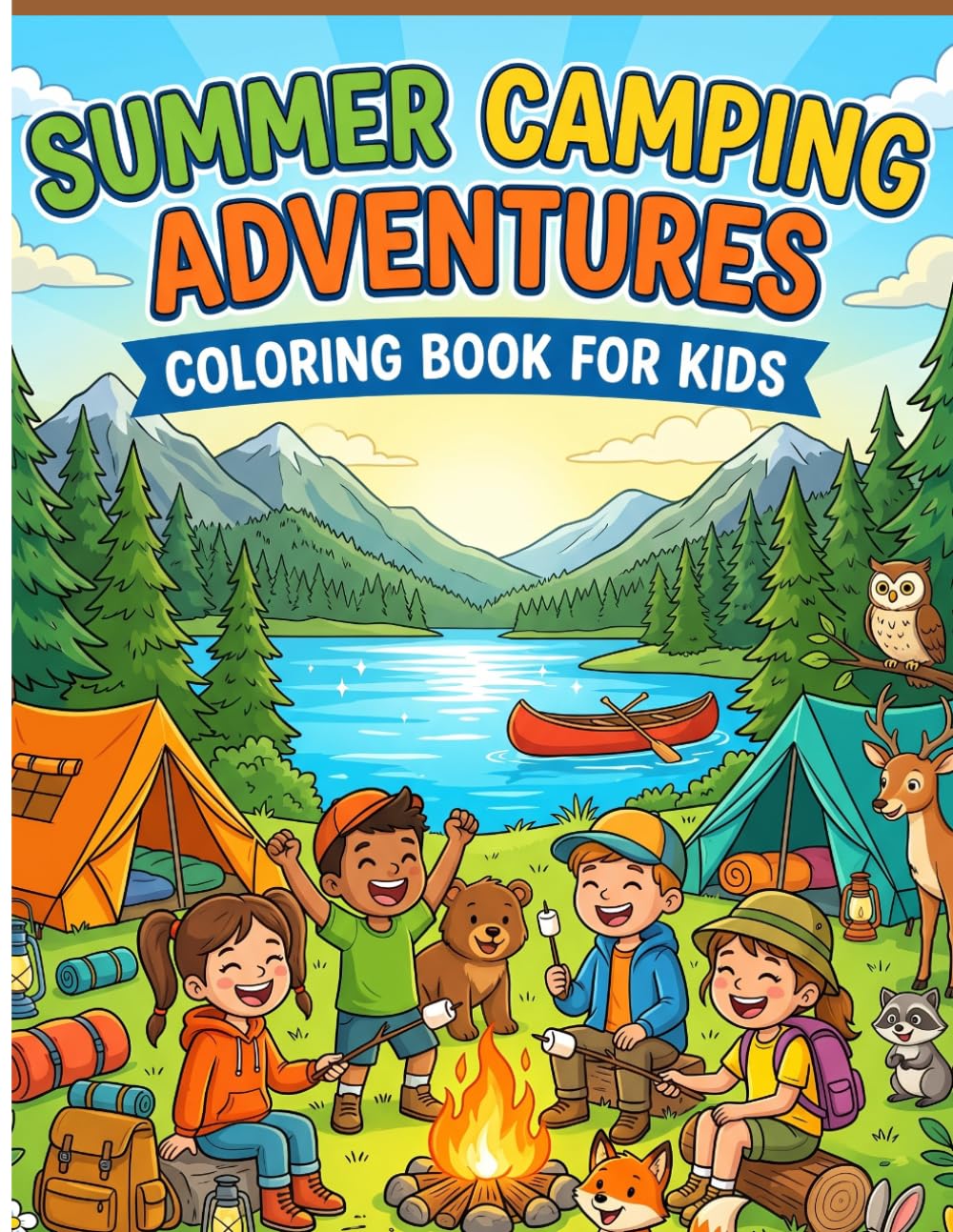 Summer Camping Adventures Coloring Book for Kids