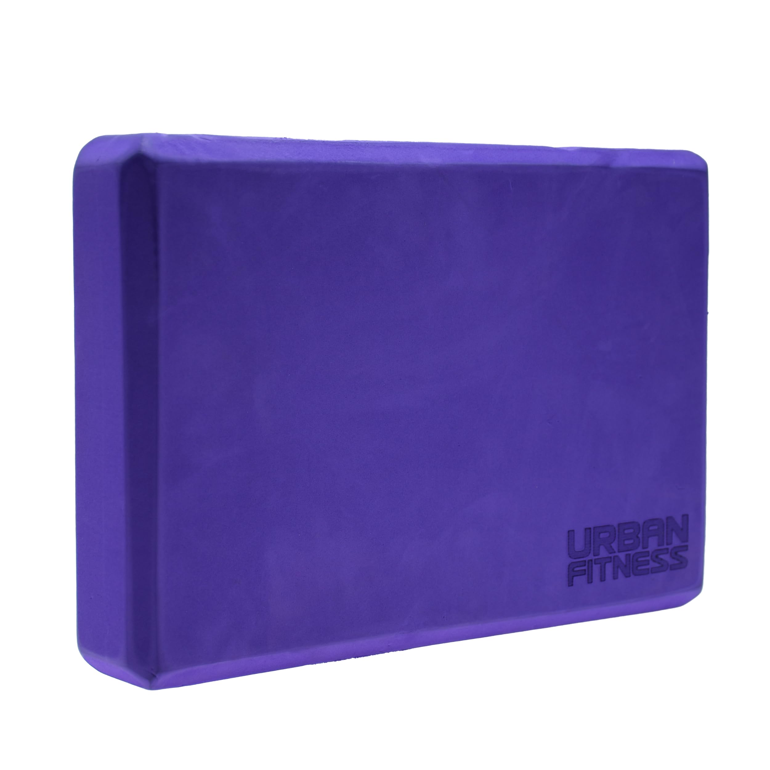 Urban Fitness Yoga Block, High Density EVA Foam Support for Balance, Stretching and Stability, Non Slip Pilates Brick Lightweight for Home Gym Practice, Purple, 30 x 20 x 5 cm
