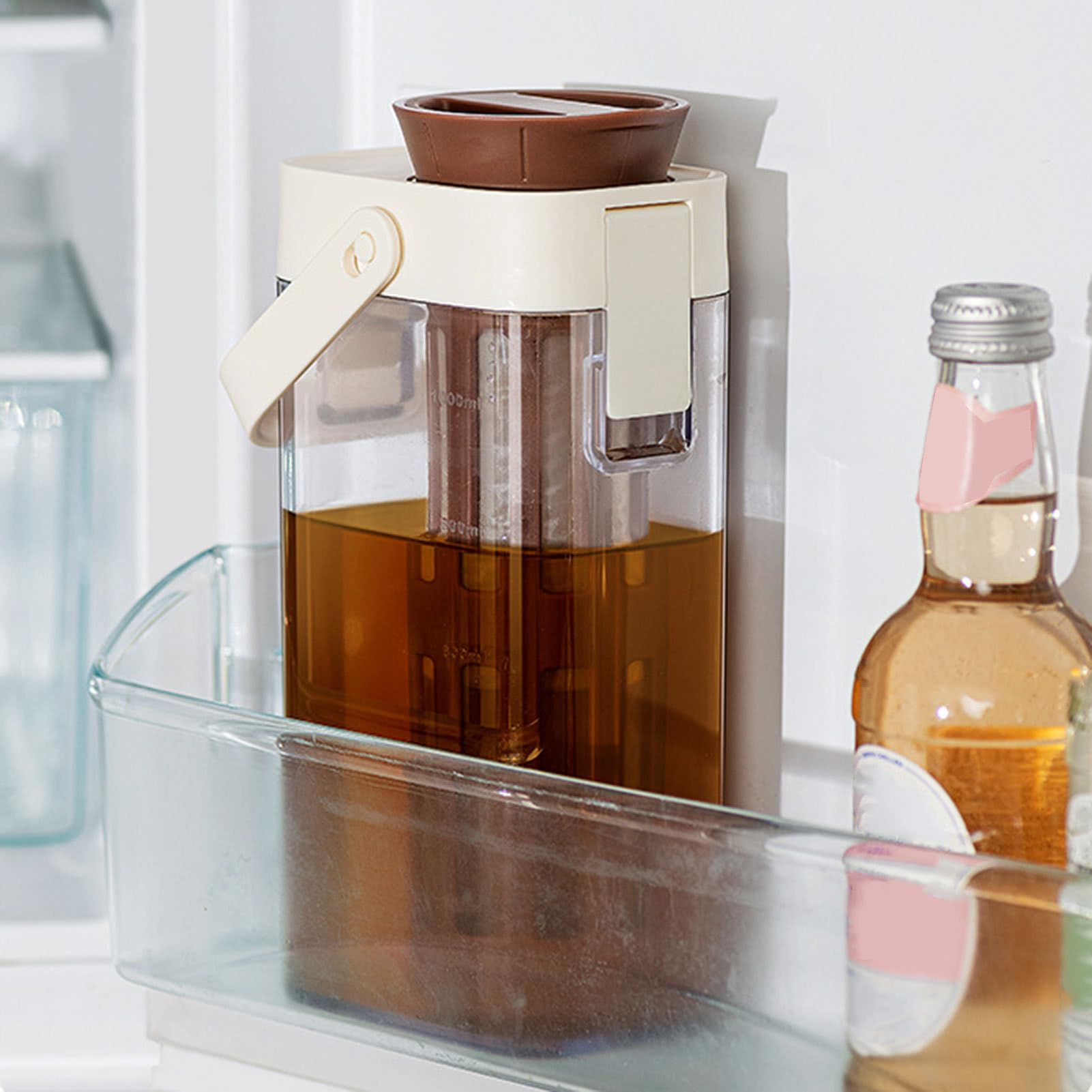 Pichet À Thé Glacé Limonade Transparent 1L Anti-Fuites Stockage Boissons