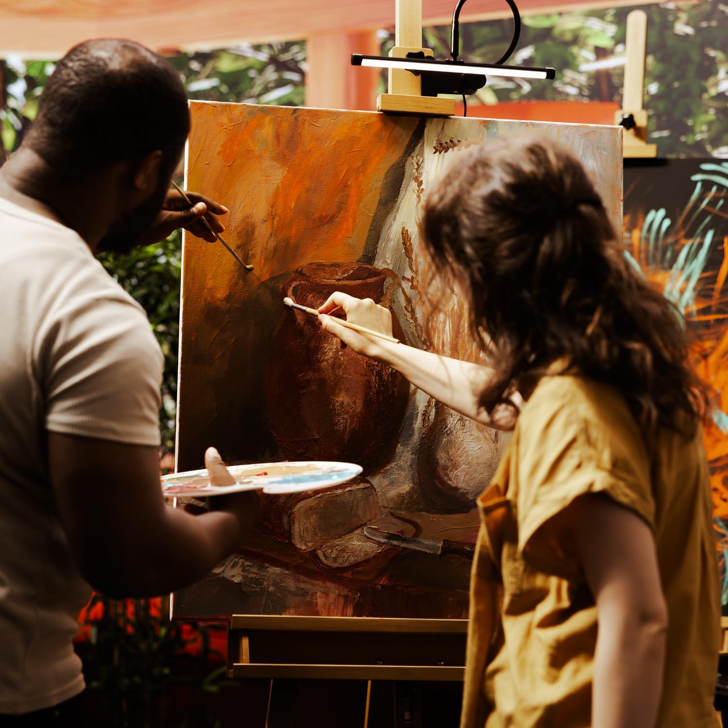 PHOENIX 18x24 Inch 2 Pack Artist Canvas - Large Stretched Canvases for Painting - 3/4 Inch Profile, 100% Cotton 11 Oz. Gesso Primed White Blank Professional Canvas Oil & Acrylic Paints - Image 7