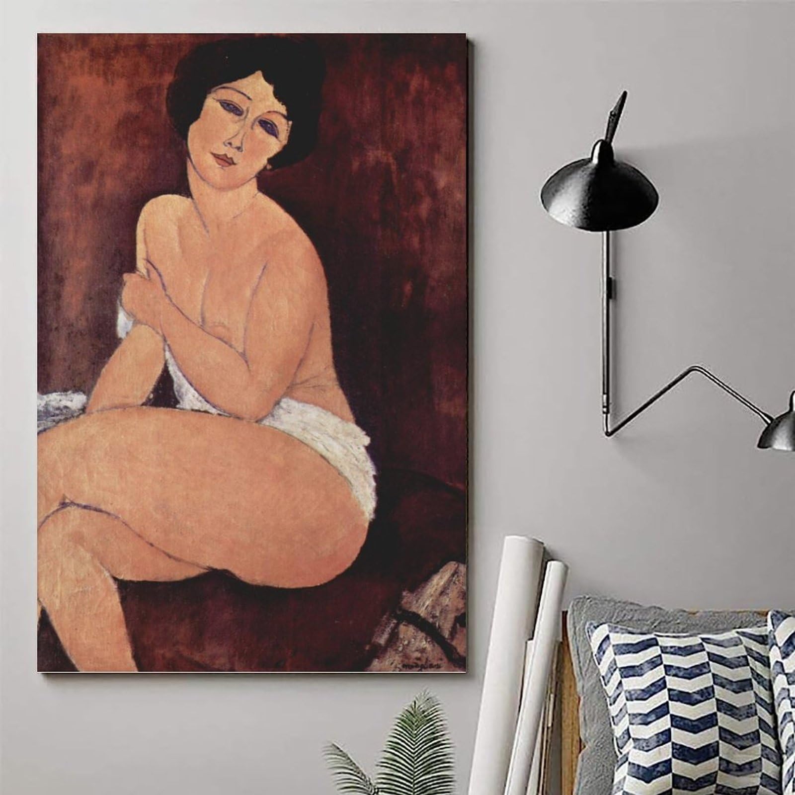 裸婦画】アメデオ モディリアーニ 『背中を見せて横たわる裸婦』複製画