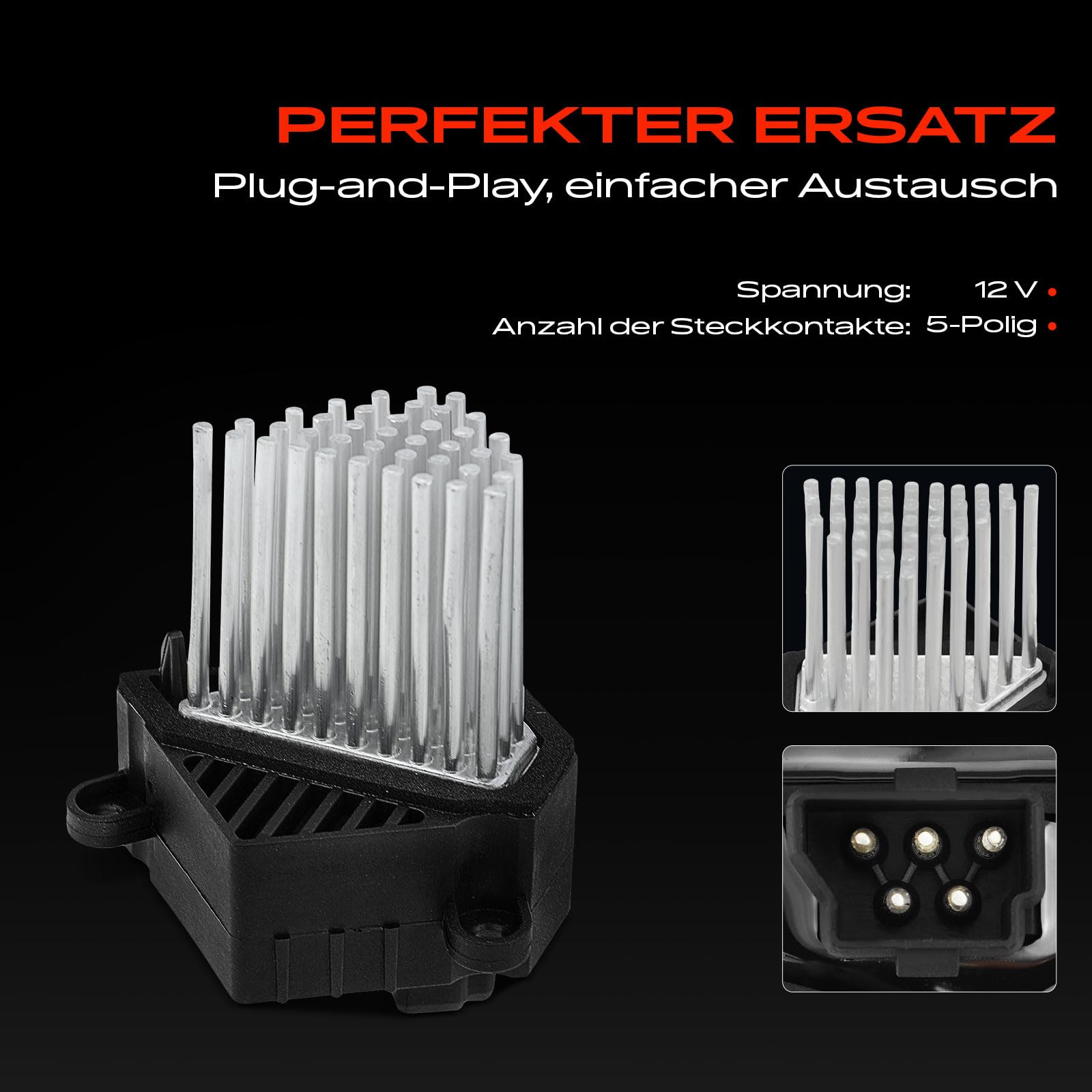 Frankberg Regulator dmuchawy kompatybilny z BMW serii 3 E46, 316, 318, 320, 323, 325, M3, E53, serii 5, E39, X5, E83, X3 1995-2008