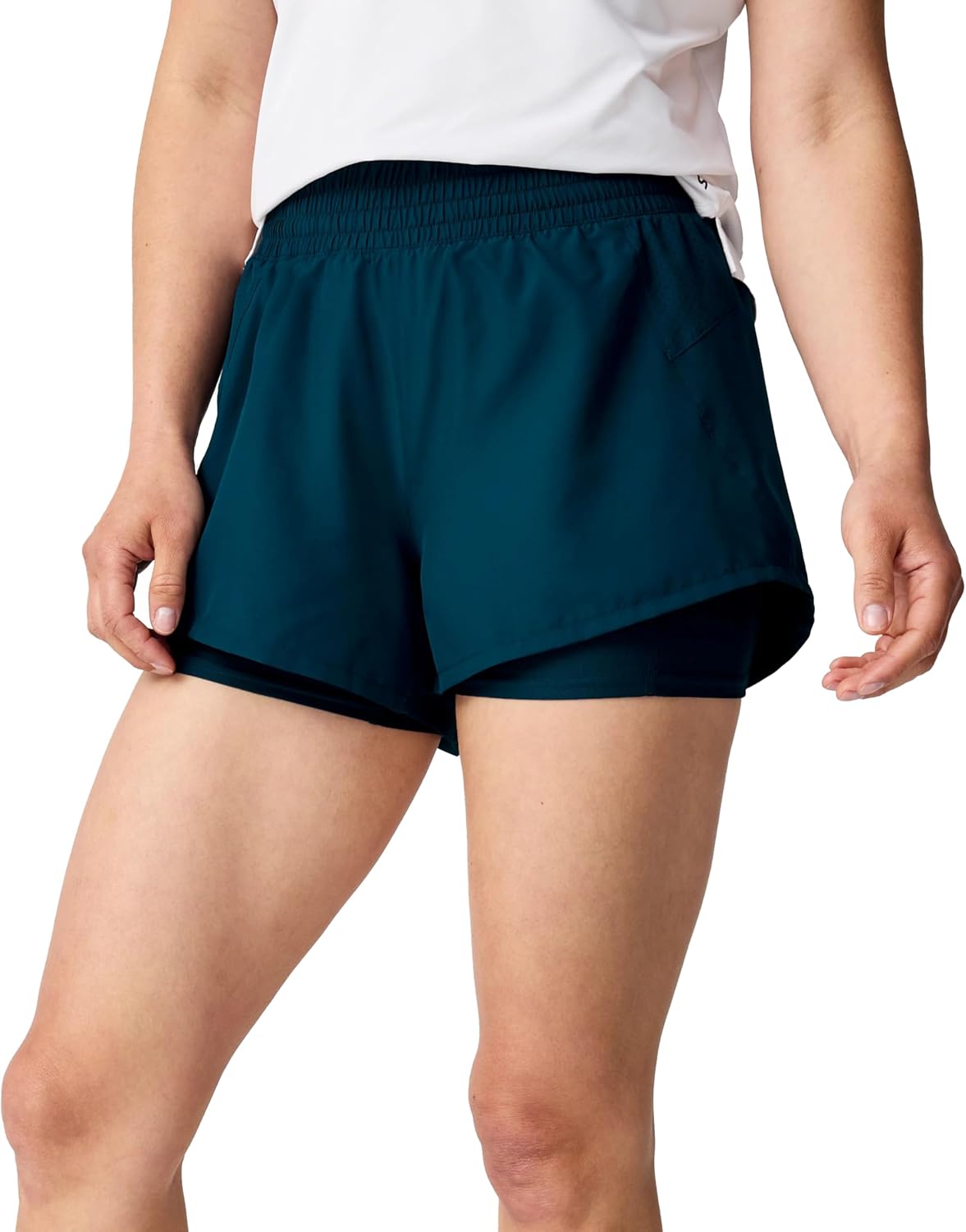 Brooks Women’s Dash 2-in-1 Short, Breathable, High-Rise Semi-Fitted Workout & Running Shorts with Compressive Liner & Pockets