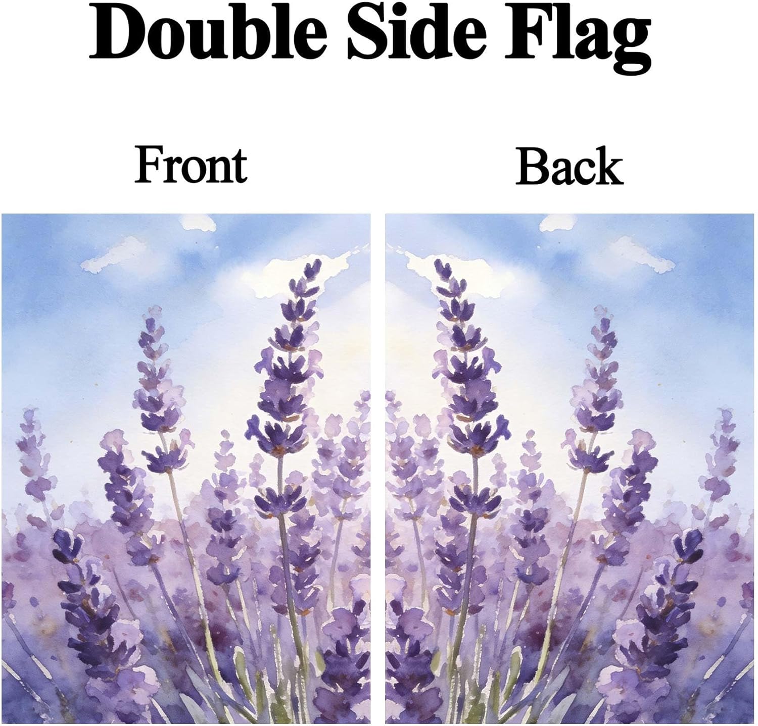 Spring Summer Lavender Purple Floral Flowers field Nature Meadow Farm House Flag 28 x 40 Inch, Double Sided Large Garden Yard Welcome Flags Banners for Home Lawn Patio Outdoor Decor