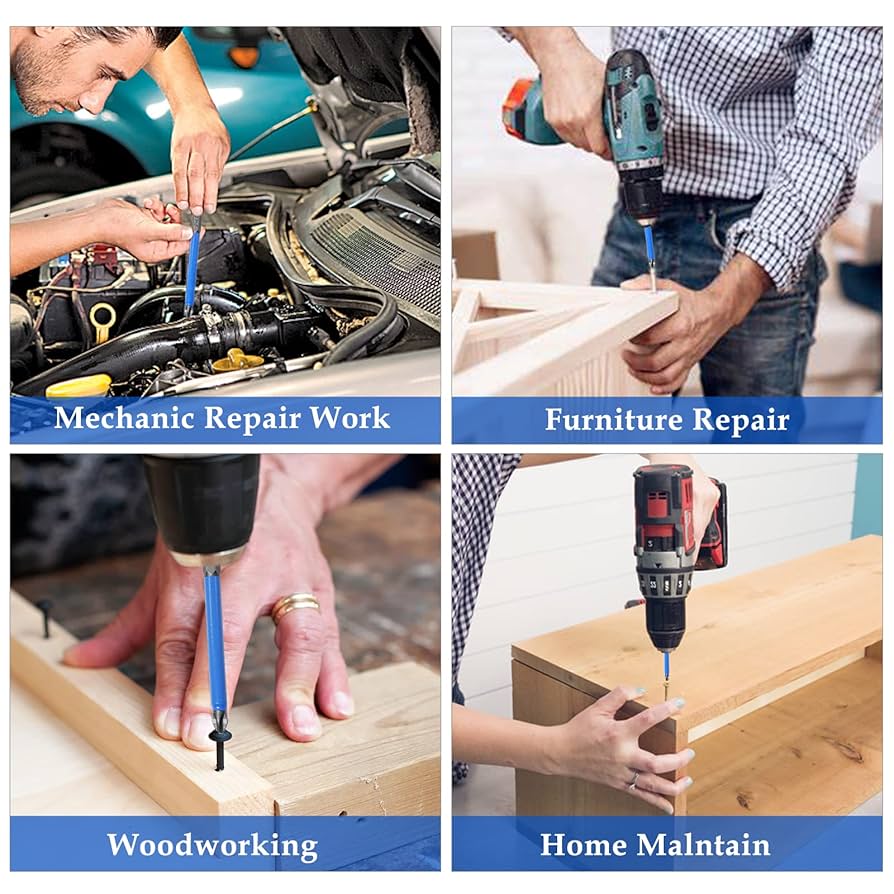 Uenhoy 12 Pcs Magnetic Phillips & Pozidriv Screwdriver Bit