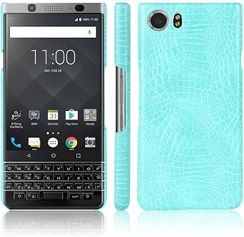 Zshion Case for BlackBerry Keyone ,Croco Premium PU Leather Protective Cases Simple Deurable and Lightweight Case for BlackBerry Keyone Light Green