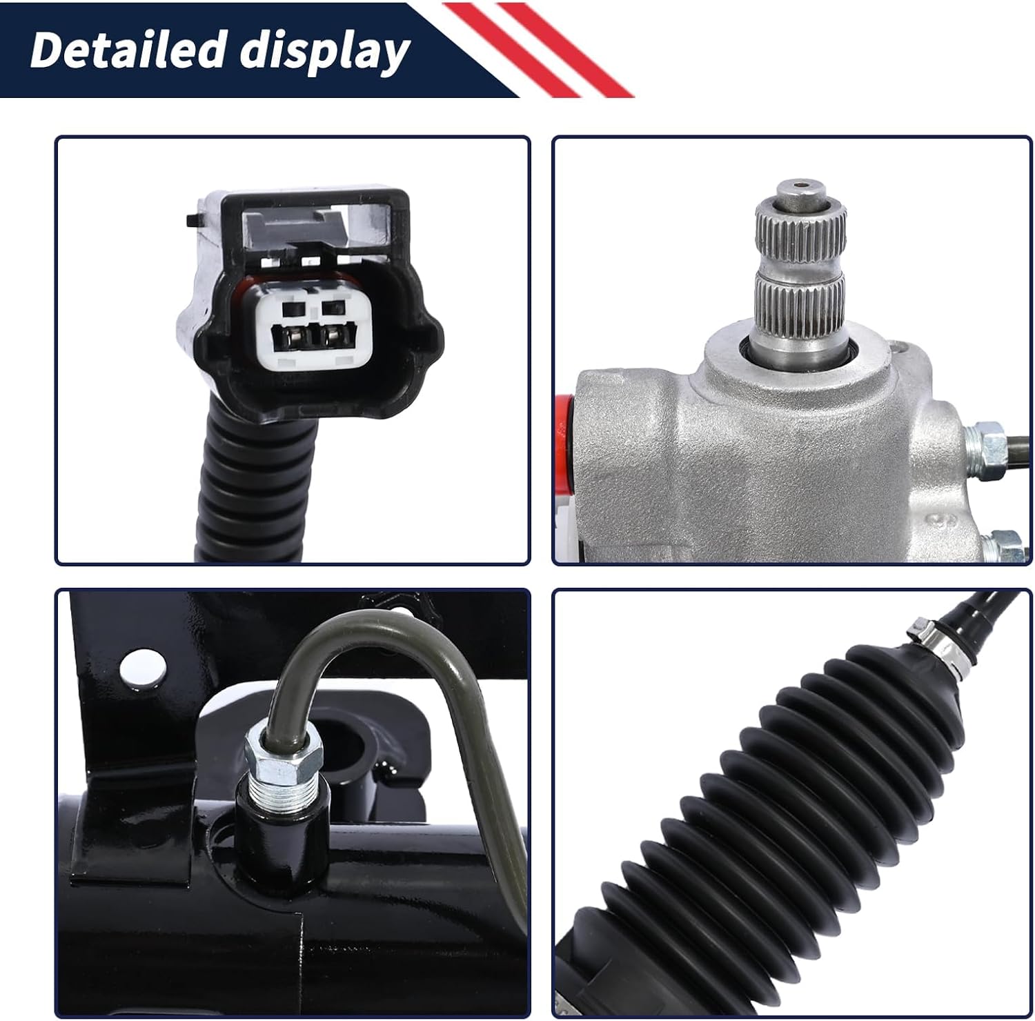 Hydraulic Power Steering Rack & Pinion w/Solenoid Assembly Replace 49001JA000 49001JA00B Fit for Nissan Altima 2007-2013 [Excluding Hybrid] Automotive Replacement Gear & Linkage Complete Unit