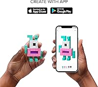 Vista 9 de PIXIO Sweet - Bloques magnéticos pequeños de construcción en estilo de arte de píxeles con aplicación gratuita - Cubos de plástico de 5/16" con 6