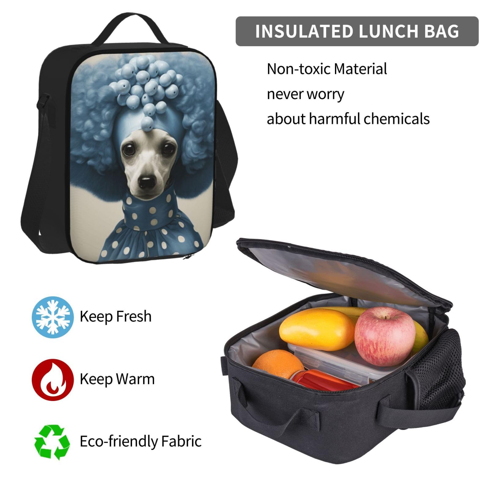 Zaino, borsa portapranzo, astuccio, set da 3 pezzi, per lavoro e