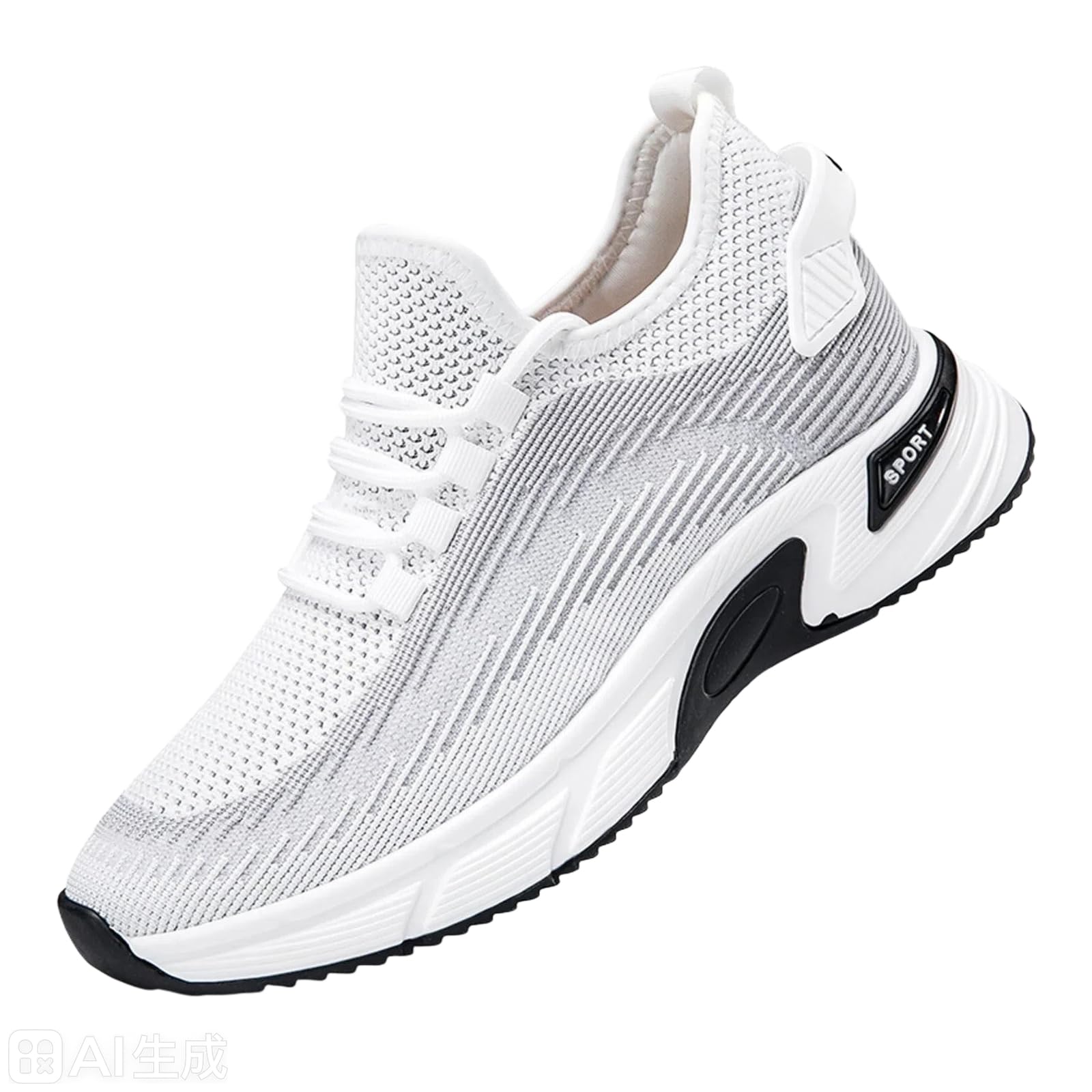 Générique Scarpe da passeggio estive da uomo in rete traspirante scarpe da ginnastica rialzate leggere comode antiscivolo facili da indossare per passeggiate quotidiane e passeggiate