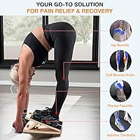 Vista 5 de Tabla inclinada TEMI para estiramiento de pantorrilla - Cuña inclinada de madera para sentadillas, movilidad de pie y tobillo, equipo de fitness