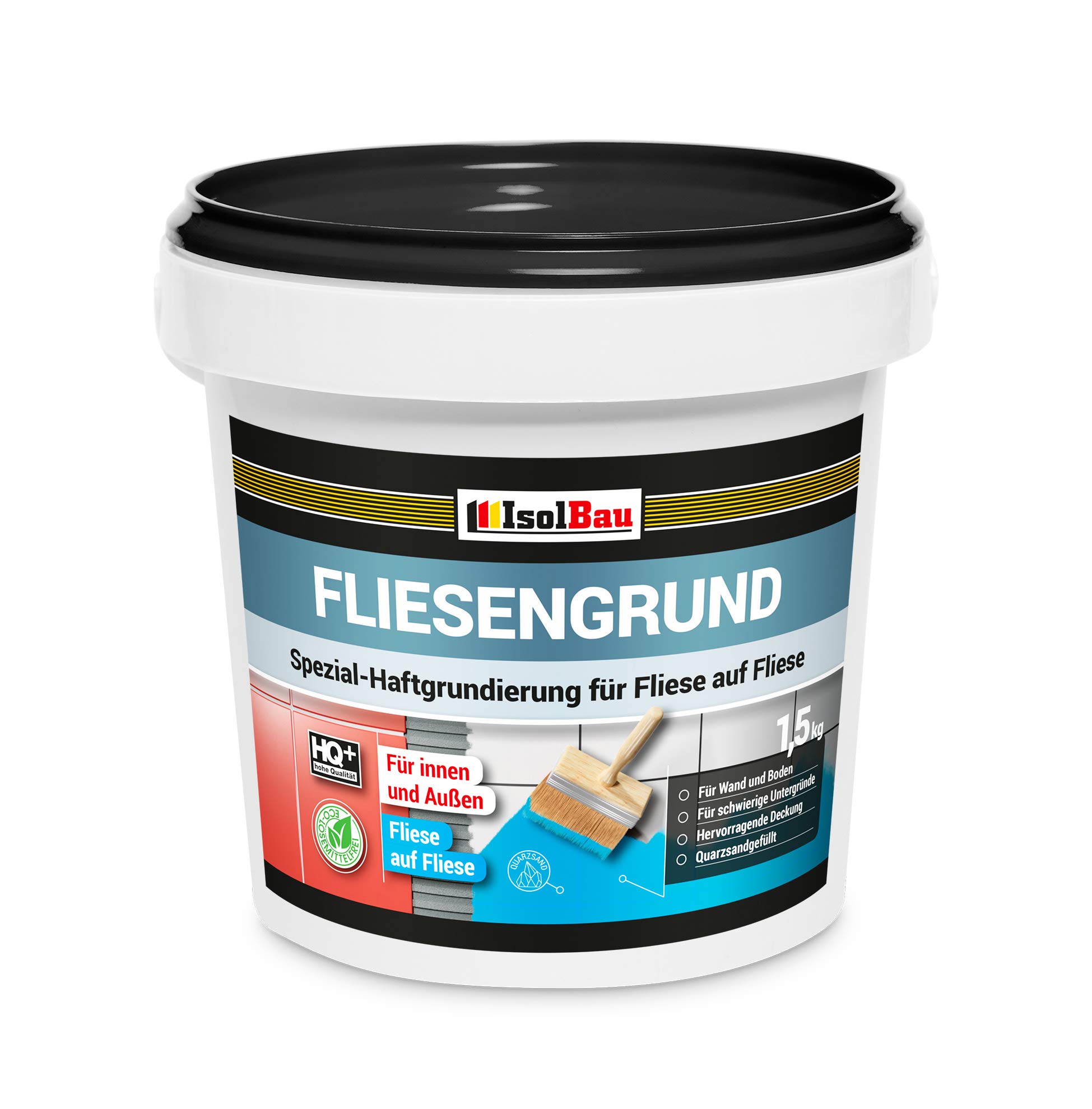 Isolbau Fliesengrund Blau 1,5 kg - Fliese auf Fliese Fliesen-Grundierung für Wand- & Bodenfliesen im Innen- & Außenbereich