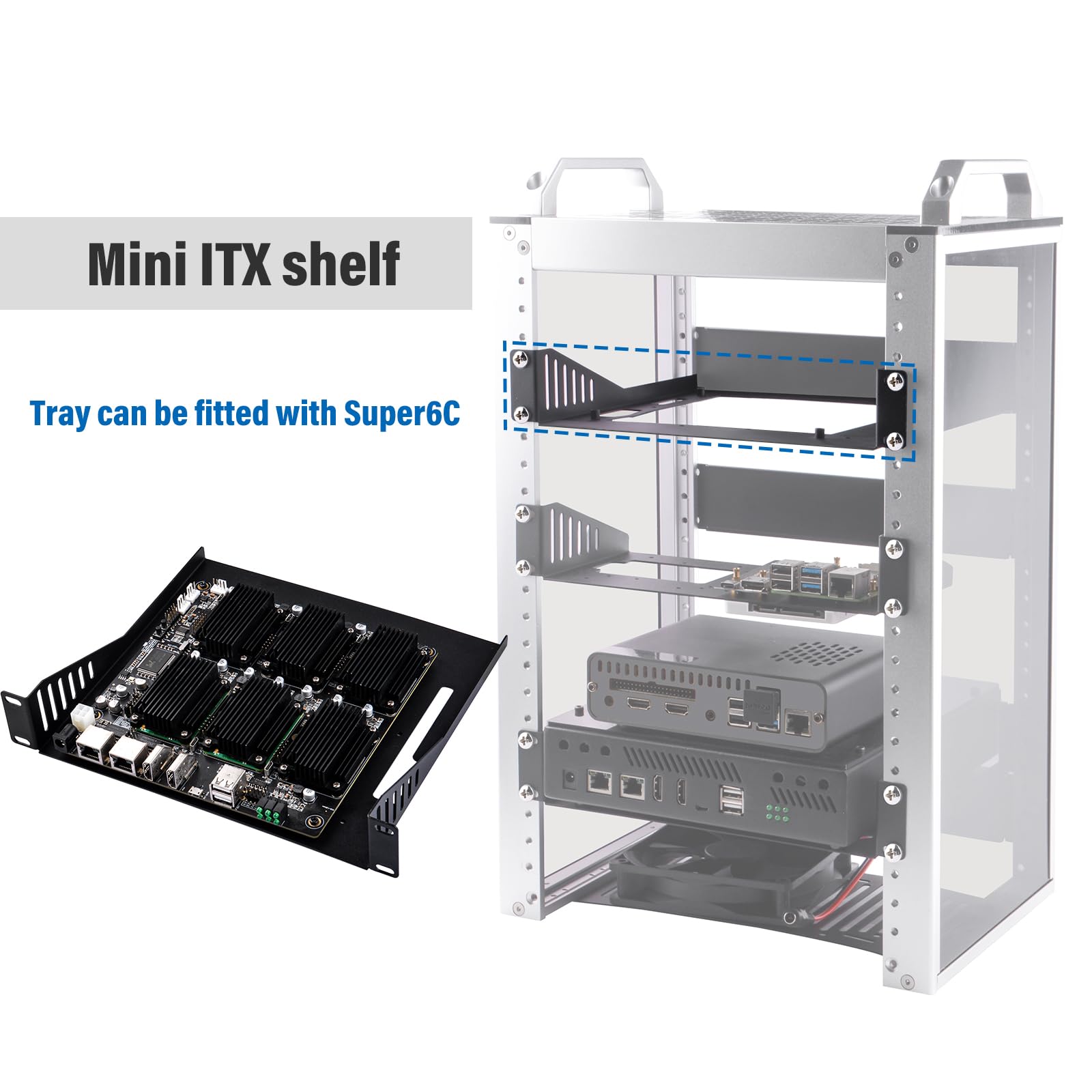 Snapklik.com : GeeekPi DeskPi RackMate Accessories Mini ITX Shelf 10 ...