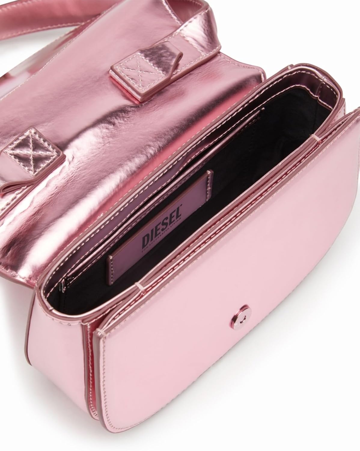 寿*い様 ディーゼル　カウレザーショルダーバッグ　ピンク　メタリック Amazon | [Diesel] [ディーゼル] レディース カウレザー ショルダー