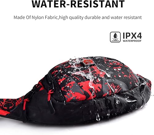 Miniatura 4 de HAWXUNG - Riñonera impermeable para hombres, correa ajustable para entrenamiento al aire libre, viajes, casual, correr, senderismo, ciclismo, pesca,