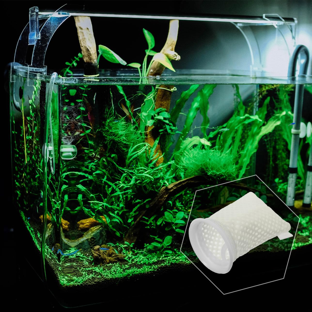 Toddmomy 11 Stück Wabenfilterbeutel für Aquarien aus Pp Beige