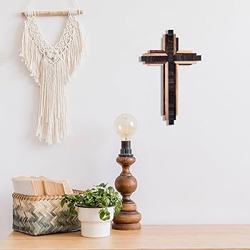 Amazon.com: Jetec Christian Wooden Wall Cross,3D Multi-color