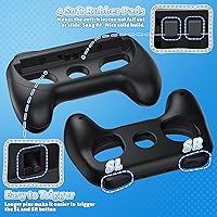 Vista 6 de [Switch 1/2 Compatible] FASTSNAIL Grips for Nintendo Switch 2(2025)/1&OLED for Joy-Con 2, Wear-Resistant & Anti-Slip Controller Grips Handle Kit